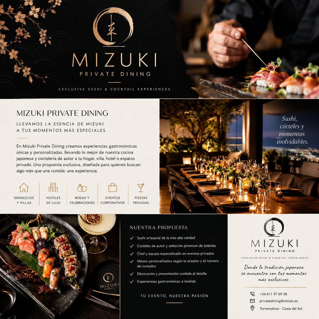 Cartel publicitario Mizuki Private Dining